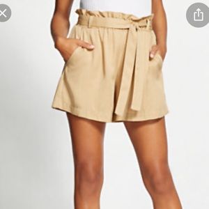 NWT New York & Co paper bag waist shorts size 6